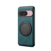 For Google Pixel 9 Denior A14 Skin Feel Rotating Holder MagSafe Phone Case(Blue)