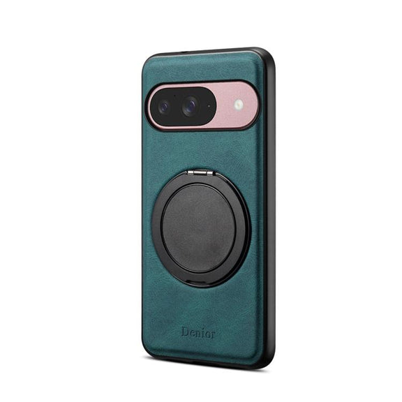 For Google Pixel 9 Denior A14 Skin Feel Rotating Holder MagSafe Phone Case(Blue)