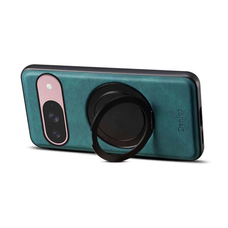 For Google Pixel 9 Denior A14 Skin Feel Rotating Holder MagSafe Phone Case(Blue)