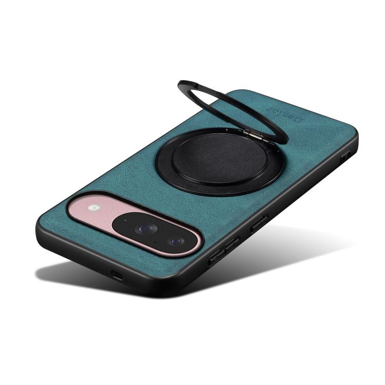 For Google Pixel 9 Denior A14 Skin Feel Rotating Holder MagSafe Phone Case(Blue)