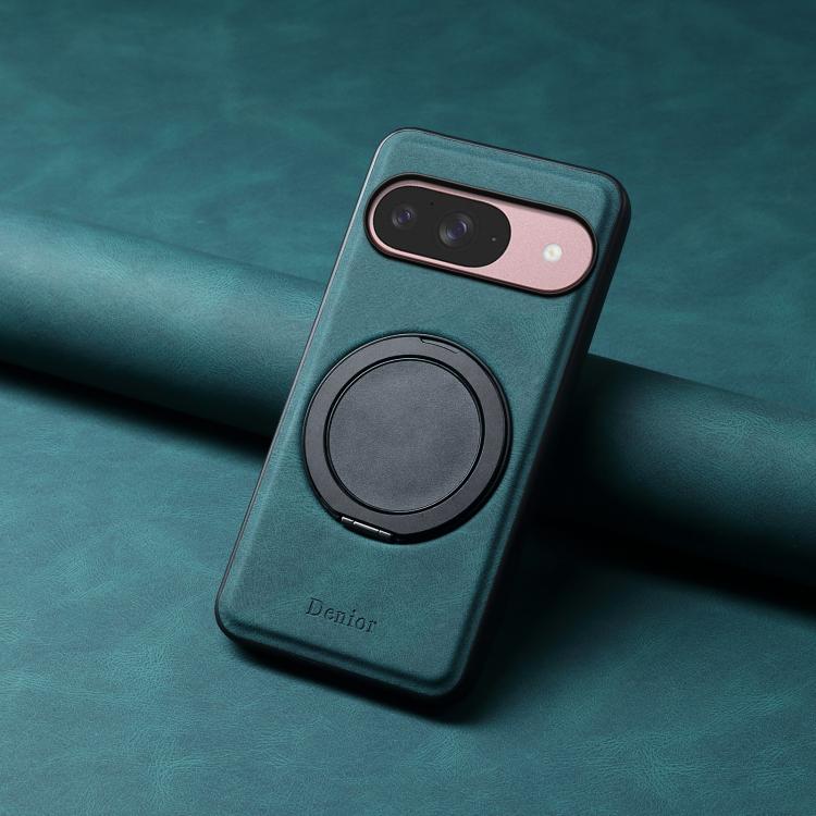 For Google Pixel 9 Denior A14 Skin Feel Rotating Holder MagSafe Phone Case(Blue)