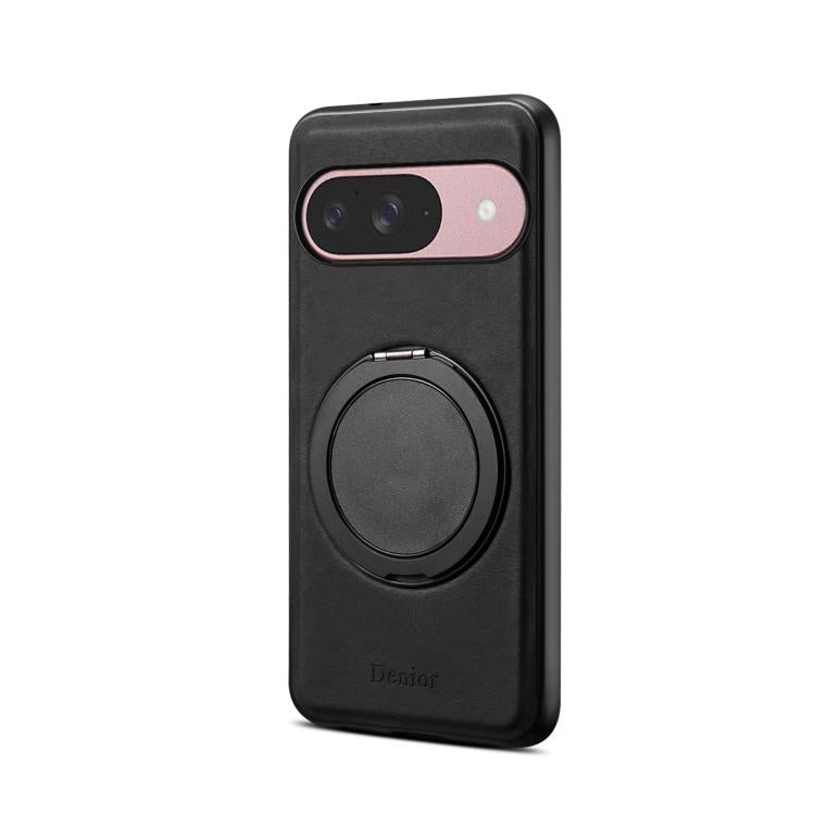 For Google Pixel 9 Denior A14 Skin Feel Rotating Holder MagSafe Phone Case(Black)