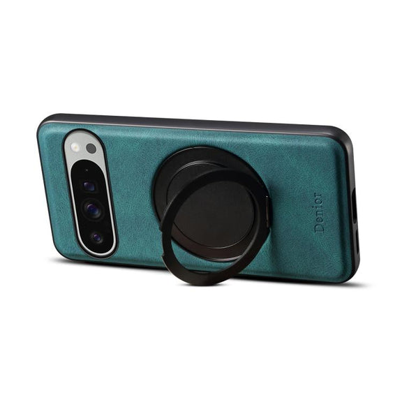 For Google Pixel 9 Pro XL Denior A14 Skin Feel Rotating Holder MagSafe Phone Case(Blue)