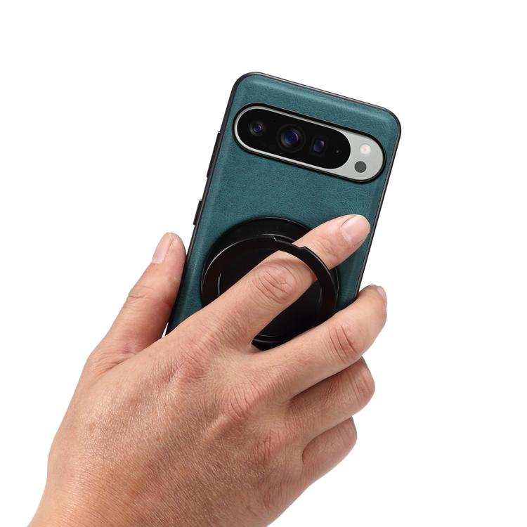 For Google Pixel 9 Pro XL Denior A14 Skin Feel Rotating Holder MagSafe Phone Case(Blue)