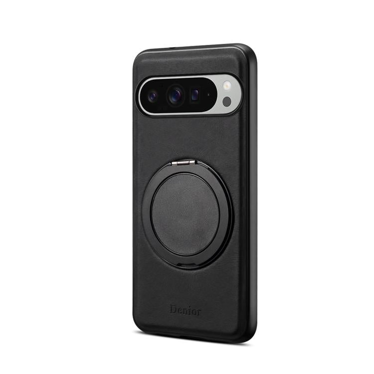For Google Pixel 9 Pro XL Denior A14 Skin Feel Rotating Holder MagSafe Phone Case(Black)