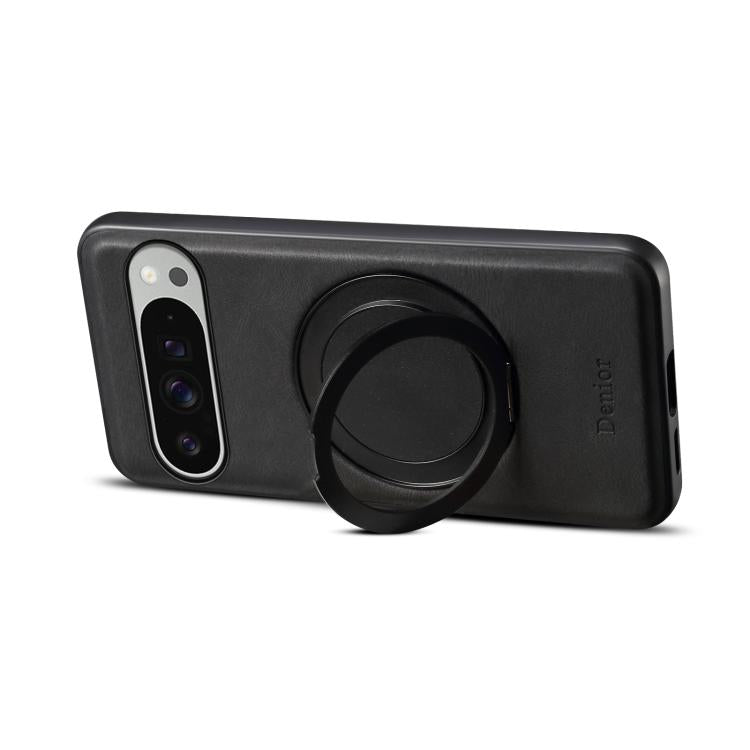 For Google Pixel 9 Pro XL Denior A14 Skin Feel Rotating Holder MagSafe Phone Case(Black)