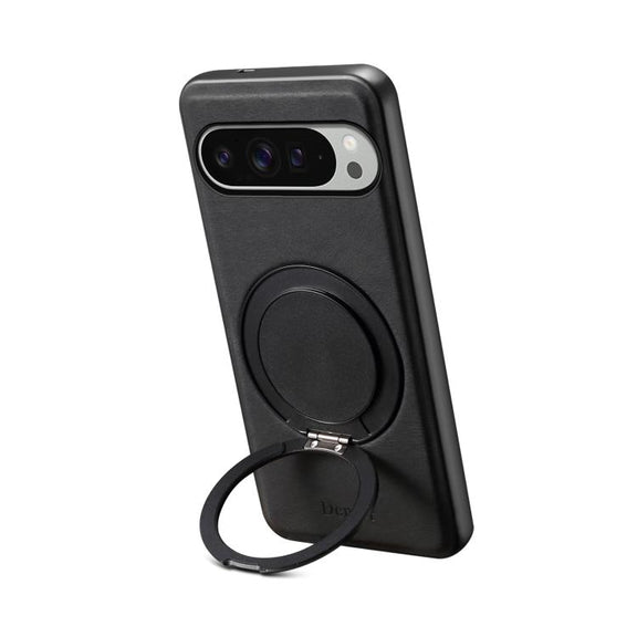 For Google Pixel 9 Pro XL Denior A14 Skin Feel Rotating Holder MagSafe Phone Case(Black)