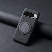 For Google Pixel 9 Pro XL Denior A14 Skin Feel Rotating Holder MagSafe Phone Case(Black)