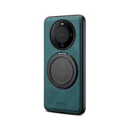 For Huawei Mate 60 Denior A14 Skin Feel Rotating Holder MagSafe Phone Case(Blue)
