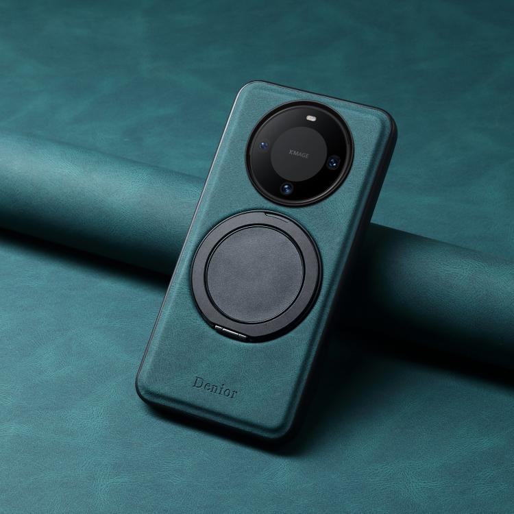For Huawei Mate 60 Denior A14 Skin Feel Rotating Holder MagSafe Phone Case(Blue)