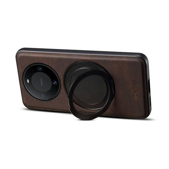 For Huawei Mate 60 Denior A14 Skin Feel Rotating Holder MagSafe Phone Case(Brown)