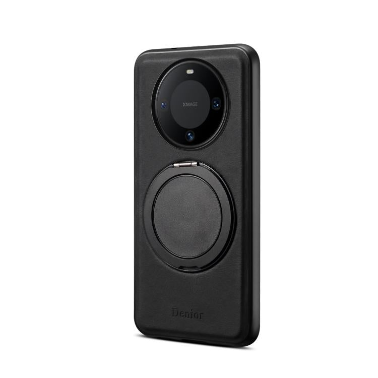For Huawei Mate 60 Denior A14 Skin Feel Rotating Holder MagSafe Phone Case(Black)