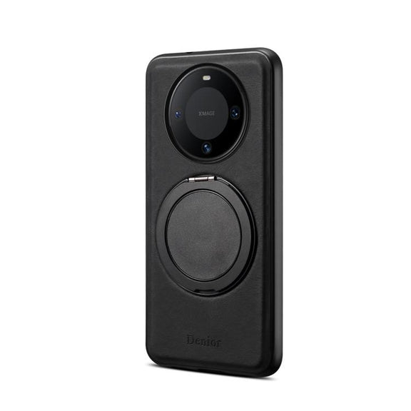 For Huawei Mate 60 Denior A14 Skin Feel Rotating Holder MagSafe Phone Case(Black)