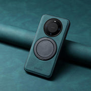 For Huawei Mate 60 Pro / 60 Pro+ Denior A14 Skin Feel Rotating Holder MagSafe Phone Case(Blue)