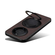 For Huawei Mate 60 Pro / 60 Pro+ Denior A14 Skin Feel Rotating Holder MagSafe Phone Case(Brown)