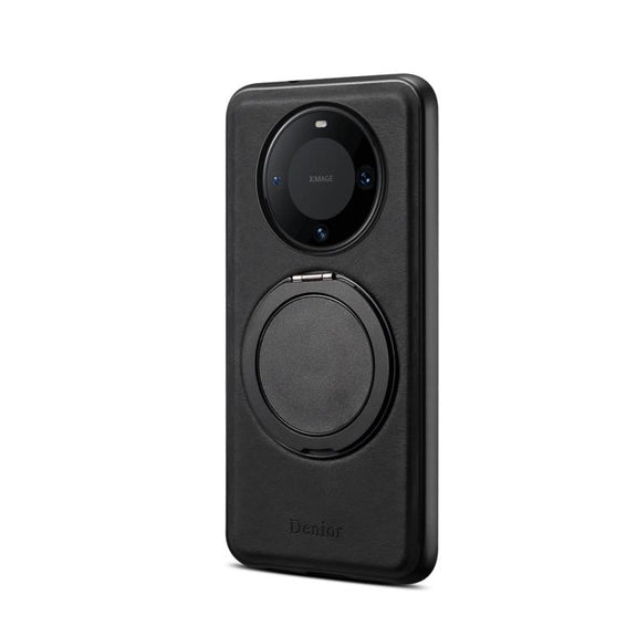 For Huawei Mate 60 Pro / 60 Pro+ Denior A14 Skin Feel Rotating Holder MagSafe Phone Case(Black)