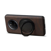 For Huawei Mate 70 Denior A14 Skin Feel Rotating Holder MagSafe Phone Case(Brown)