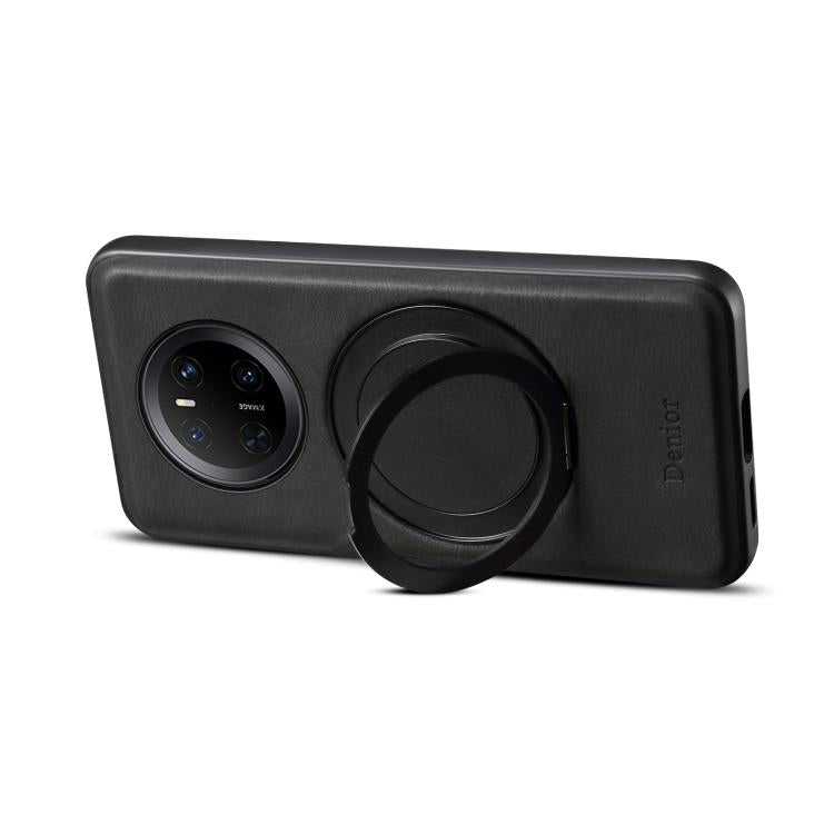 For Huawei Mate 70 Denior A14 Skin Feel Rotating Holder MagSafe Phone Case(Black)