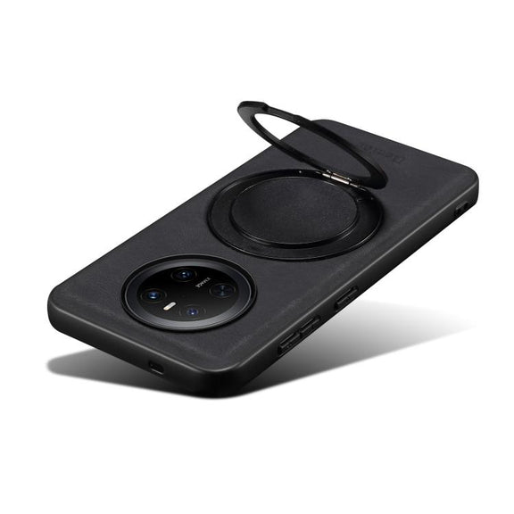 For Huawei Mate 70 Denior A14 Skin Feel Rotating Holder MagSafe Phone Case(Black)