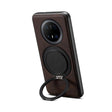 For Huawei Mate 70 Pro / 70 Pro+ Denior A14 Skin Feel Rotating Holder MagSafe Phone Case(Brown) - Huawei Cases by Denior | Online Shopping South Africa | PMC TechLife | Buy Now Pay Later Mobicred