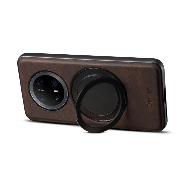 For Huawei Mate 70 Pro / 70 Pro+ Denior A14 Skin Feel Rotating Holder MagSafe Phone Case(Brown)