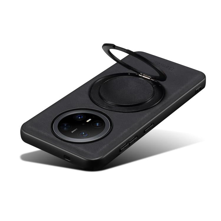 For Huawei Mate 70 Pro / 70 Pro+ Denior A14 Skin Feel Rotating Holder MagSafe Phone Case(Black)