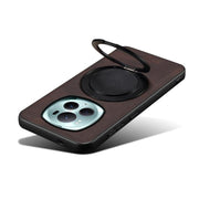 For Honor Magic6 Pro Denior A14 Skin Feel Rotating Holder MagSafe Phone Case(Brown)