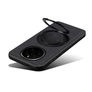 For Honor Magic7 Denior A14 Skin Feel Rotating Holder MagSafe Phone Case(Black)
