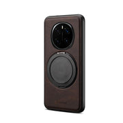 For Honor Magic7 Pro Denior A14 Skin Feel Rotating Holder MagSafe Phone Case(Brown)