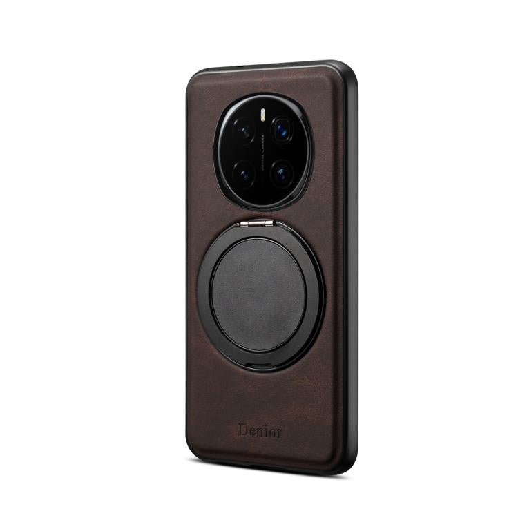 For Honor Magic7 Pro Denior A14 Skin Feel Rotating Holder MagSafe Phone Case(Brown)