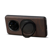 For Honor Magic7 Pro Denior A14 Skin Feel Rotating Holder MagSafe Phone Case(Brown)