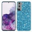 For Samsung Galaxy S25 5G Glitter Powder Shockproof TPU Phone Case(Blue) - Galaxy S25 5G Cases by PMC Jewellery | Online Shopping South Africa | PMC Jewellery | Buy Now Pay Later Mobicred