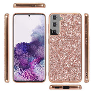 For Samsung Galaxy S25 5G Glitter Powder Shockproof TPU Phone Case(Red)