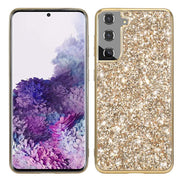 For Samsung Galaxy S25+ 5G Glitter Powder Shockproof TPU Phone Case(Gold)