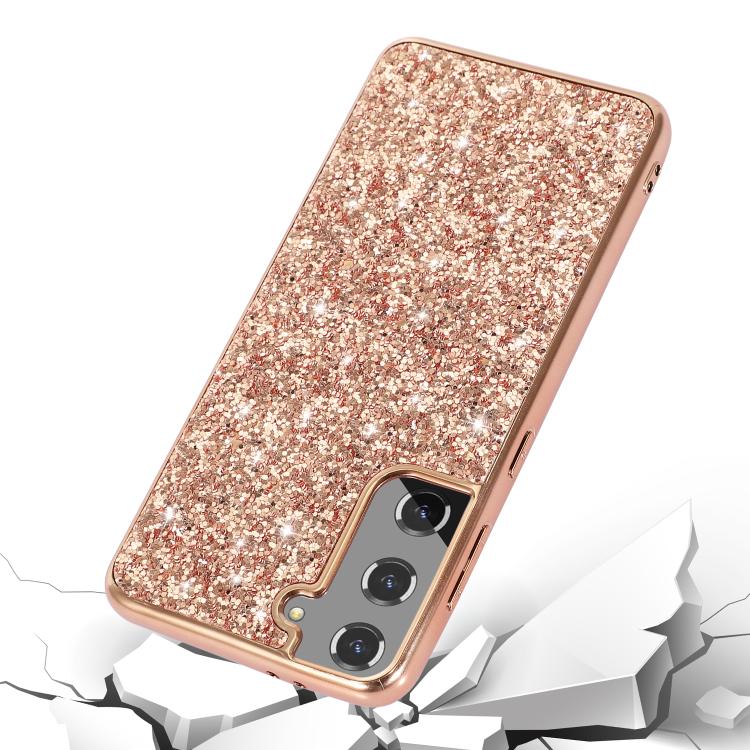 For Samsung Galaxy S25+ 5G Glitter Powder Shockproof TPU Phone Case(Gold)