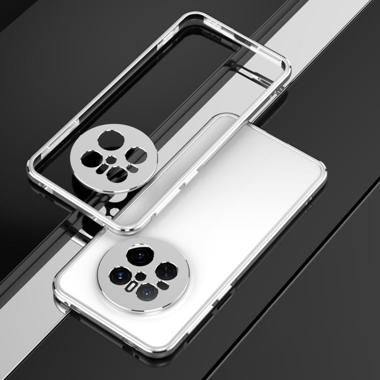 For Huawei Mate 70 Aurora Series Lens Protector + Metal Frame Phone Case(Silver)