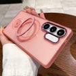 For Samsung Galaxy S25 5G Rotation Holder MagSafe Phone Case(Pink) - free shipping - PMC Jewellery - Order now!