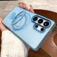 For Samsung Galaxy S25 Ultra 5G Rotation Holder MagSafe Phone Case(Blue) - Galaxy S25 Ultra 5G Cases by PMC Jewellery | Online Shopping South Africa | PMC Jewellery | Buy Now Pay Later Mobicred