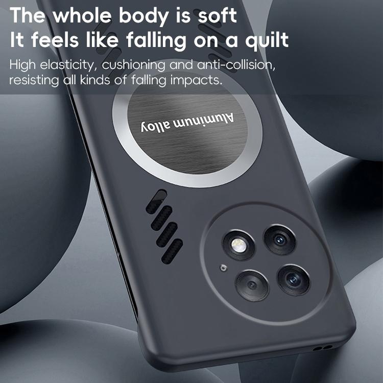 For OnePlus 13 All-inclusive Lens Frameless Graphene Cooling Phone Case(Black)