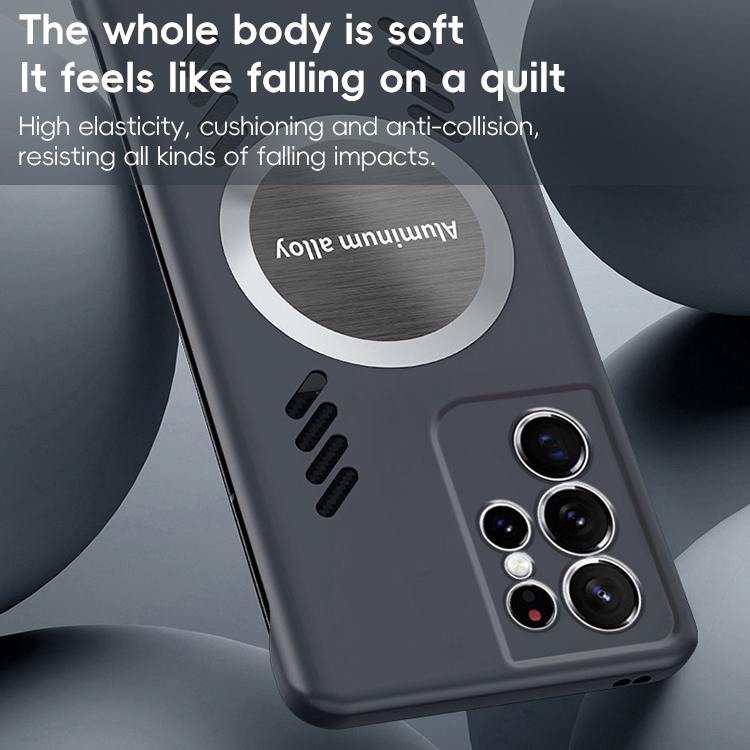 For Samsung Galaxy S25 Ultra 5G All-inclusive Lens Frameless Graphene Cooling Phone Case(Orange)