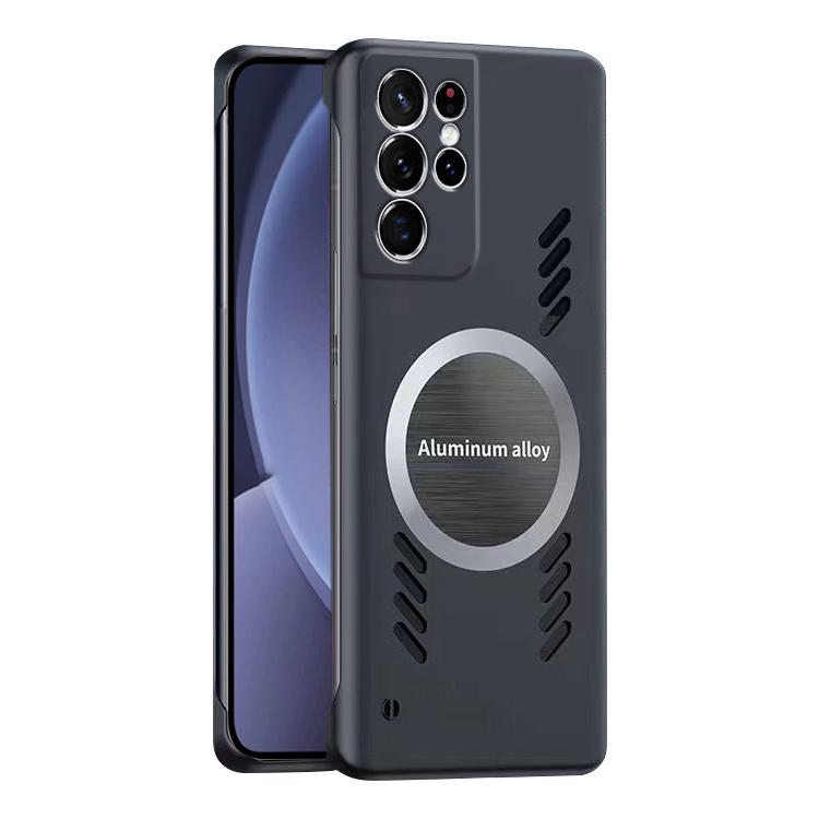 For Samsung Galaxy S25 Ultra 5G All-inclusive Lens Frameless Graphene Cooling Phone Case(Black)