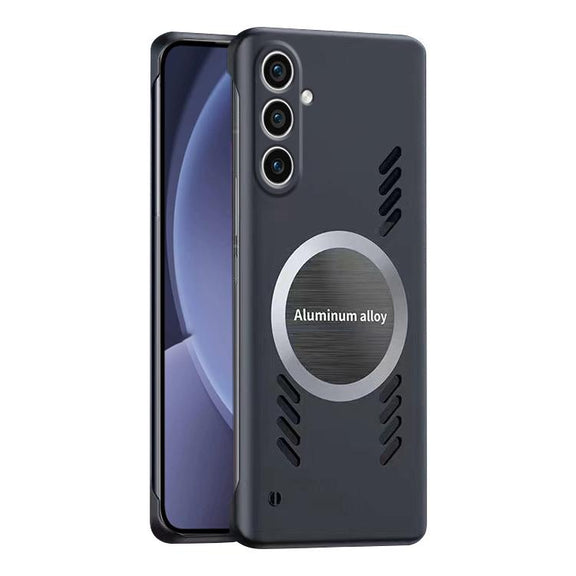 For Samsung Galaxy S25 5G All-inclusive Lens Frameless Graphene Cooling Phone Case(Black)