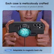 For Samsung Galaxy S24 Ultra 5G All-inclusive Lens Frameless Graphene Cooling Phone Case(Orange)