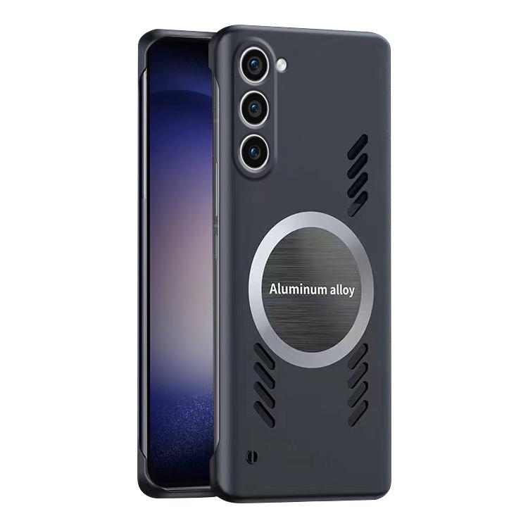 For Samsung Galaxy S23+ 5G All-inclusive Lens Frameless Graphene Cooling Phone Case(Black)