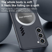 For Samsung Galaxy S23+ 5G All-inclusive Lens Frameless Graphene Cooling Phone Case(Black)