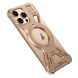 For iPhone 16 Pro Max Armor 360 Holder Frameless Alloy MagSafe Phone Case(Desert Gold) - iPhone 16 Pro Max Cases by PMc TechLife | Online Shopping South Africa | PMc TechLife | Buy Now Pay Later Mobicred