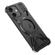 For iPhone 16 Armor 360 Holder Frameless Alloy MagSafe Phone Case(Black) - iPhone 16 Cases by PMc TechLife | Online Shopping South Africa | PMc TechLife | Buy Now Pay Later Mobicred