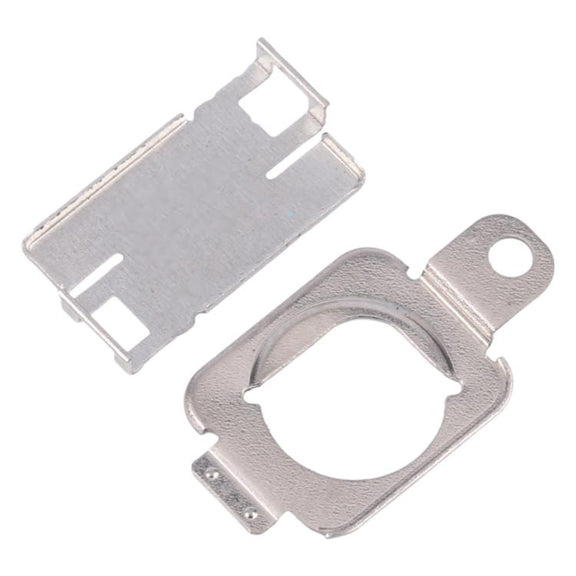For iPhone 15 1 Pair Flashlight / Mic Iron Sheet Cover (On The Back Cover)