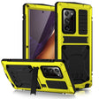 For Samsung Galaxy Note 20 R-JUST Shockproof Waterproof Dust-proof Metal + Silicone Protective Case with Holder(Yellow) - Galaxy Note20 Cases by R-JUST | Online Shopping South Africa | PMC TechLife | Buy Now Pay Later Mobicred