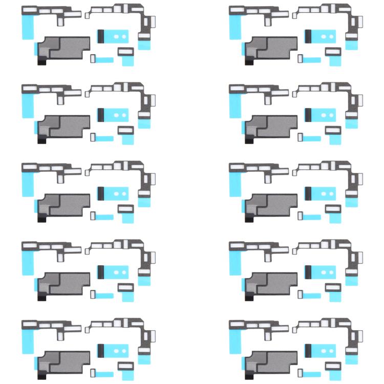 For iPhone 16 Plus 10sets Mainboard Heat Sink Sticker + FPC Sponge Foam Pads